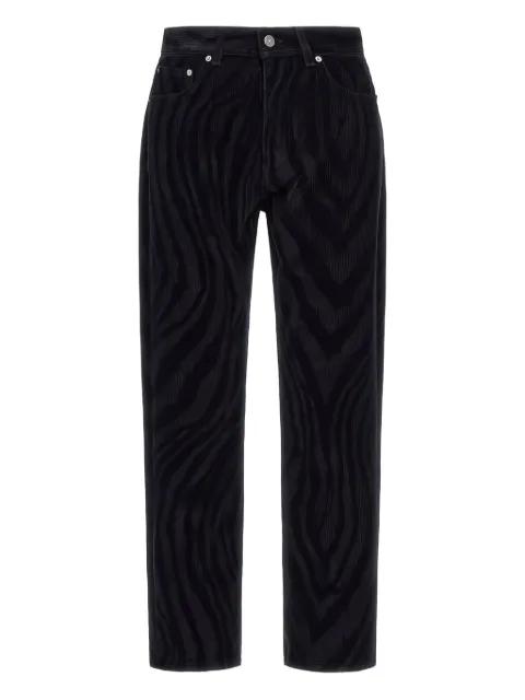 zebra-print velvet trousers by ROBERTO CAVALLI