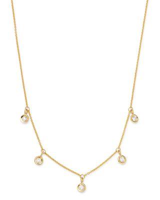 18K Gold Diamonds By The Inch Dangling Droplet Necklace by ROBERTO COIN