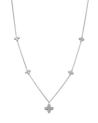 18K Gold Love by the Inch Diamond Flower Station Necklace by ROBERTO COIN