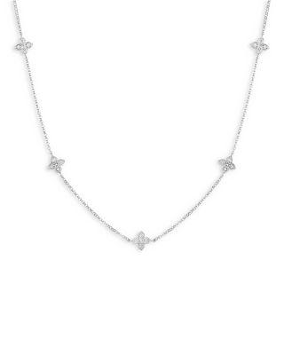 18K Gold Verona Love by the Inch 5 Station Flower Diamond Necklace by ROBERTO COIN