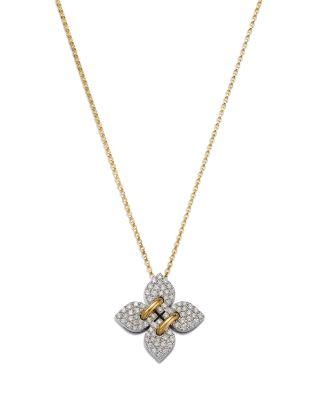 18K White & Yellow Gold Love in Verona Diamond Filo Pendant Necklace by ROBERTO COIN