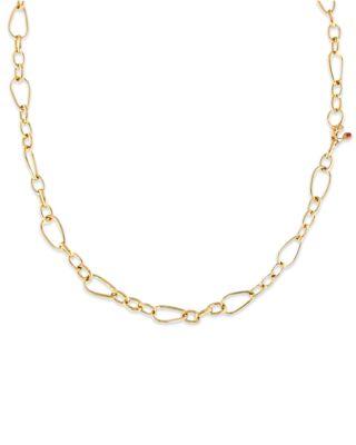 18K Yellow Gold Alternating Chain Necklace by ROBERTO COIN
