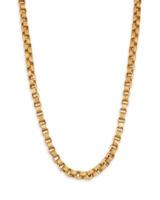 18K Yellow Gold Bold Gold Box Link Chain Necklace by ROBERTO COIN