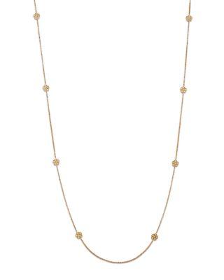 18K Yellow Gold Daisy By The Inch Diamond Flower Long Statement Necklace by ROBERTO COIN