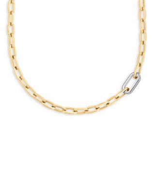 18K Yellow Gold Diamond (0.78 tcw) Oro Classic Necklace by ROBERTO COIN