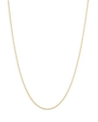 18K Yellow Gold Gold Chains Classic Bead Link Chain by ROBERTO COIN