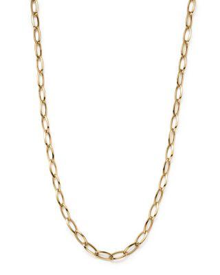 18K Yellow Gold Long Link Chain Necklace by ROBERTO COIN