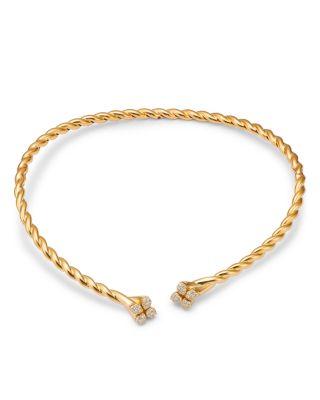 18K Yellow Gold Love in Verona Diamond Cluster Twist Collar Necklace by ROBERTO COIN