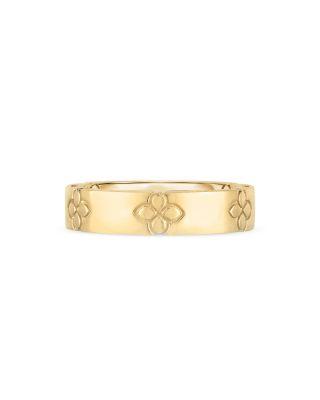 18K Yellow Gold Love in Verona Diamond Flower Band by ROBERTO COIN