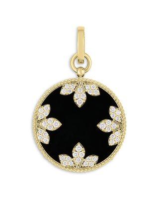 18K Yellow Gold Medallion Diamond & Gemstone Pendant by ROBERTO COIN