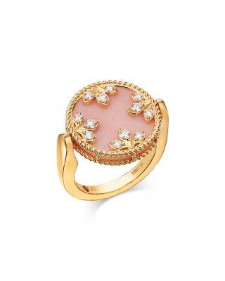 18K Yellow Gold Mother of Pearl Venetian Princess Medallion Ring by ROBERTO COIN