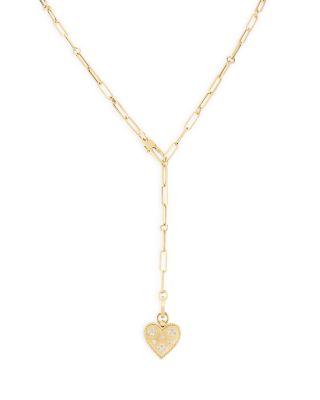 18K Yellow Gold Venetian Princess Diamond Heart Lariat Necklace by ROBERTO COIN