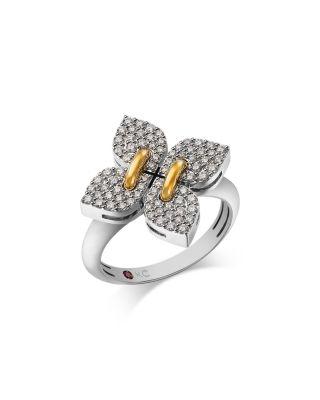 18K Yellow & White Gold Love in Verona Diamond Filo Ring by ROBERTO COIN