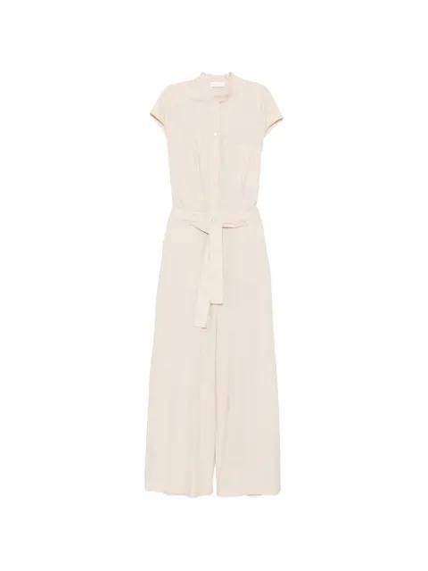 belted button-up jumpsuit by ROBERTO COLLINA