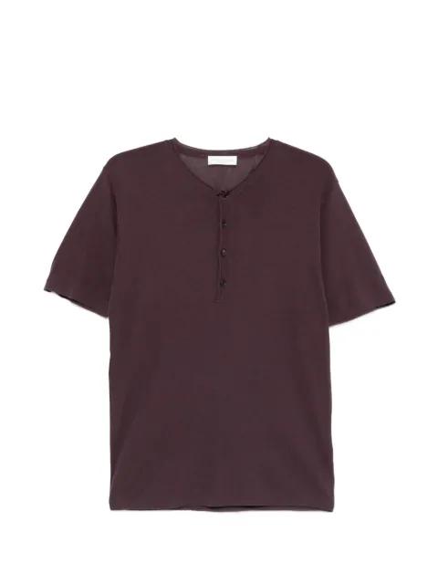 button-embellishment T-shirt by ROBERTO COLLINA