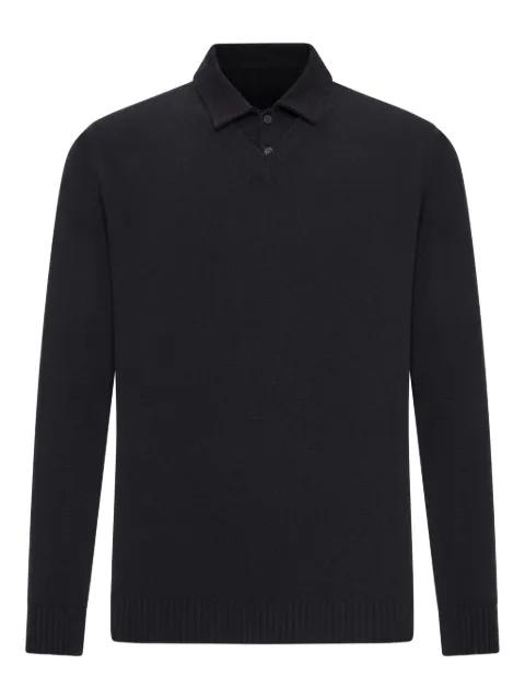 buttoned cotton-piquet polo shirt by ROBERTO COLLINA