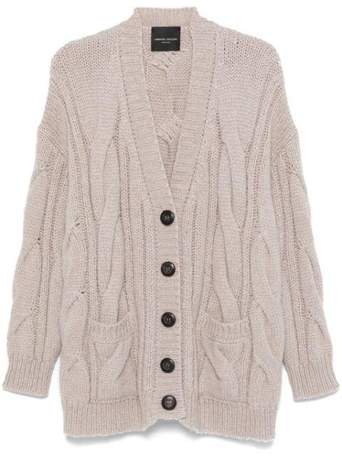 cable-knit cardigan by ROBERTO COLLINA