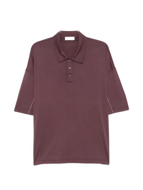 contrast-stitch polo shirt by ROBERTO COLLINA