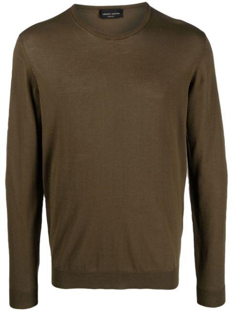 crew-neck long-sleeve jumper by ROBERTO COLLINA