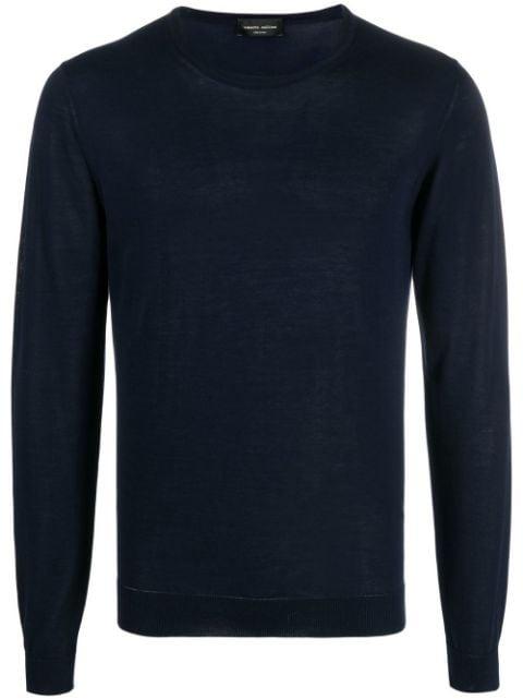 crew-neck long-sleeve jumper by ROBERTO COLLINA
