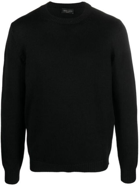 crew-neck merino-wool jumper by ROBERTO COLLINA
