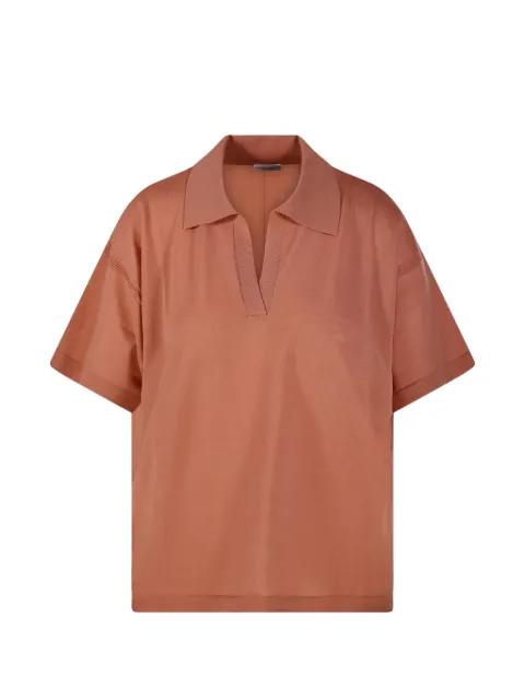 fine-knit V-neck T-shirt by ROBERTO COLLINA