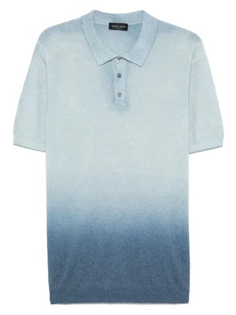 gradient-effect polo shirt by ROBERTO COLLINA