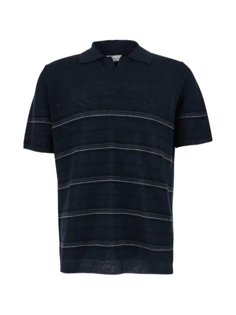 horizontal-stripe textured T-shirt by ROBERTO COLLINA