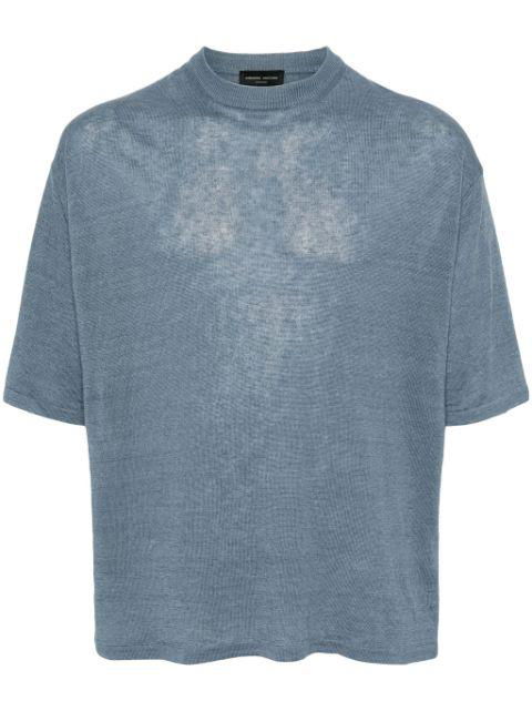 knitted linen T-shirt by ROBERTO COLLINA