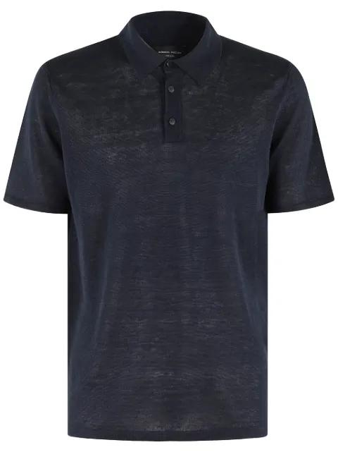linen-cotton polo shirt by ROBERTO COLLINA