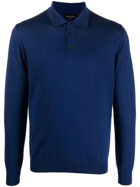 long-sleeve polo shirt by ROBERTO COLLINA