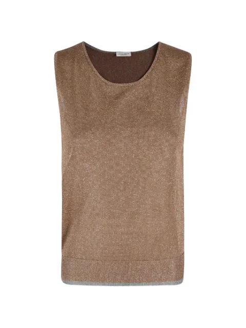 metallic-effect sleeveless top by ROBERTO COLLINA