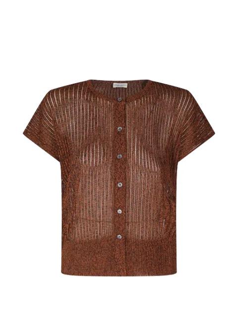 open-knit cardigan by ROBERTO COLLINA