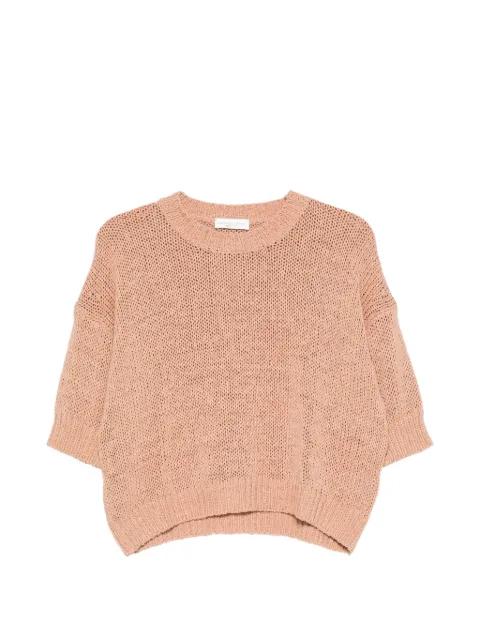 open-knit short-sleeves T-shirt by ROBERTO COLLINA