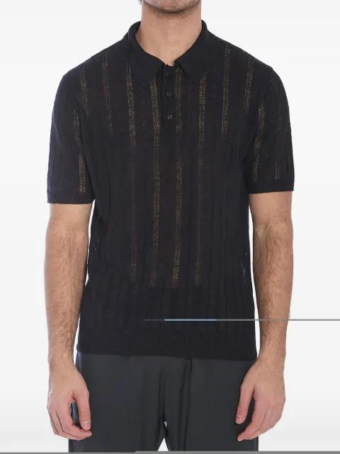 openwork-knit polo shirt by ROBERTO COLLINA