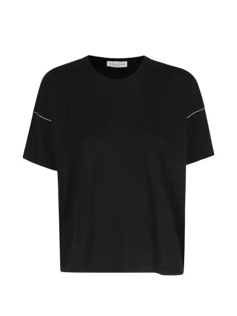 piping-detail dropped-shoulder T-shirt by ROBERTO COLLINA