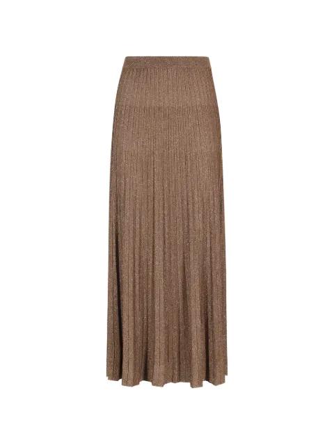 pleated metallic-effect skirt by ROBERTO COLLINA