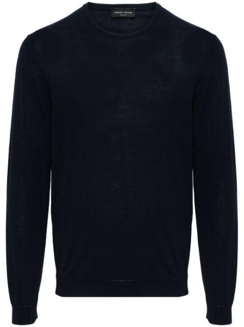 ribbed cotton jumper by ROBERTO COLLINA