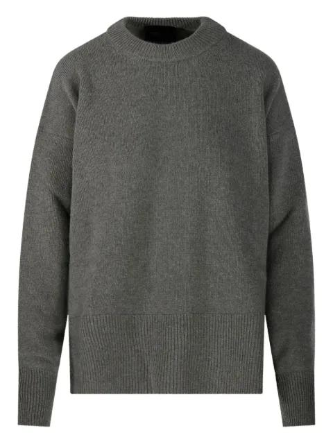 ribbed-hem crew-neck sweater by ROBERTO COLLINA