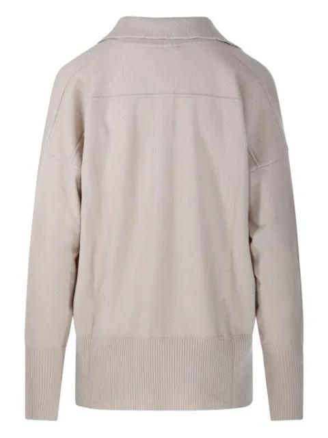 ribbed-hem polo top by ROBERTO COLLINA