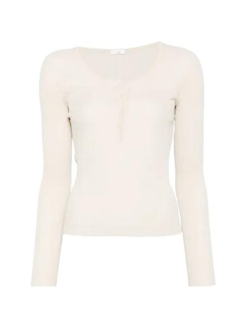 ribbed-knit T-shirt by ROBERTO COLLINA