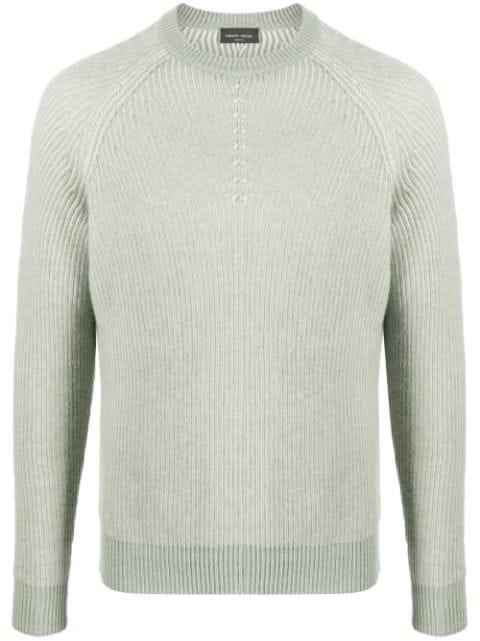 ribbed knit crew-neck jumper by ROBERTO COLLINA