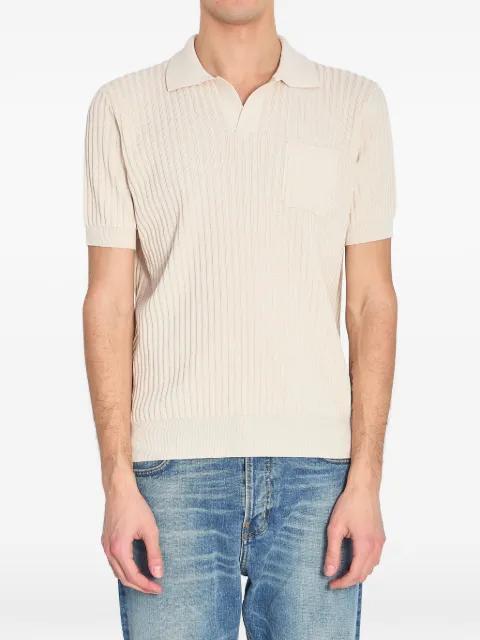 ribbed pocket polo shirt by ROBERTO COLLINA