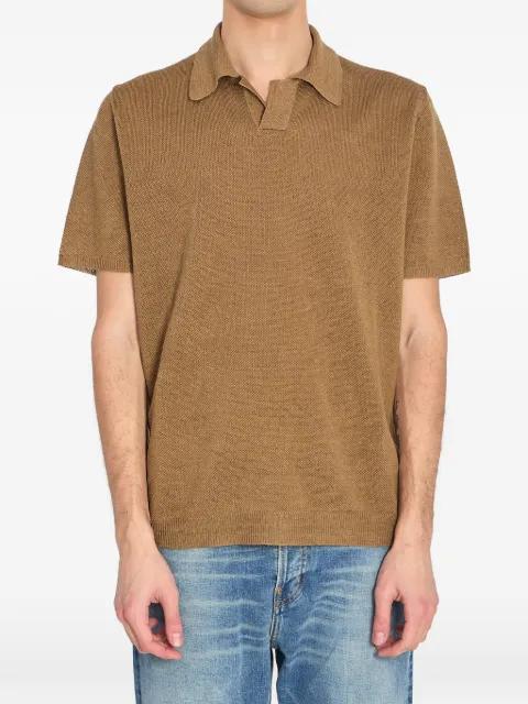 ribbed short-sleeve polo shirt by ROBERTO COLLINA