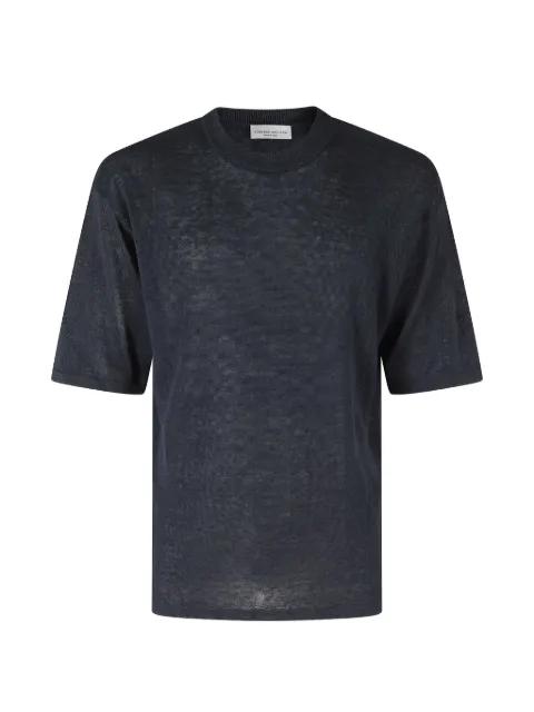 ribbed-trim short-sleeve sweater by ROBERTO COLLINA