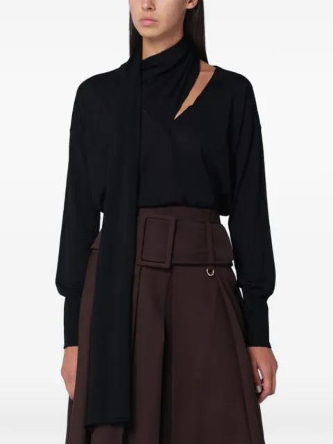 scarf black sweater by ROBERTO COLLINA