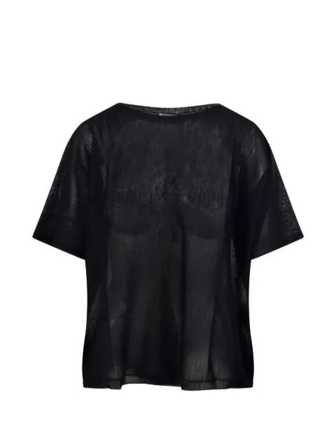 sheer fine-knit T-shirt by ROBERTO COLLINA