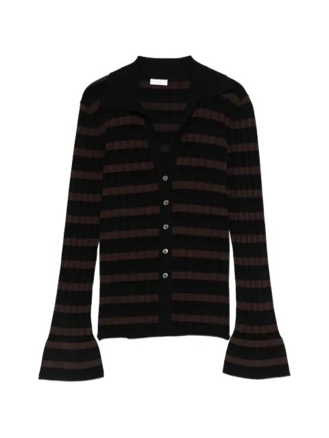 striped V-neck ribbed shirt by ROBERTO COLLINA