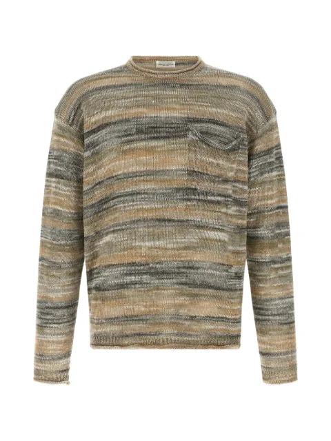 striped crew-neck sweater by ROBERTO COLLINA