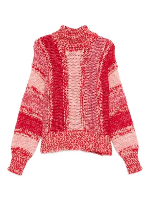 striped high-neck sweater by ROBERTO COLLINA